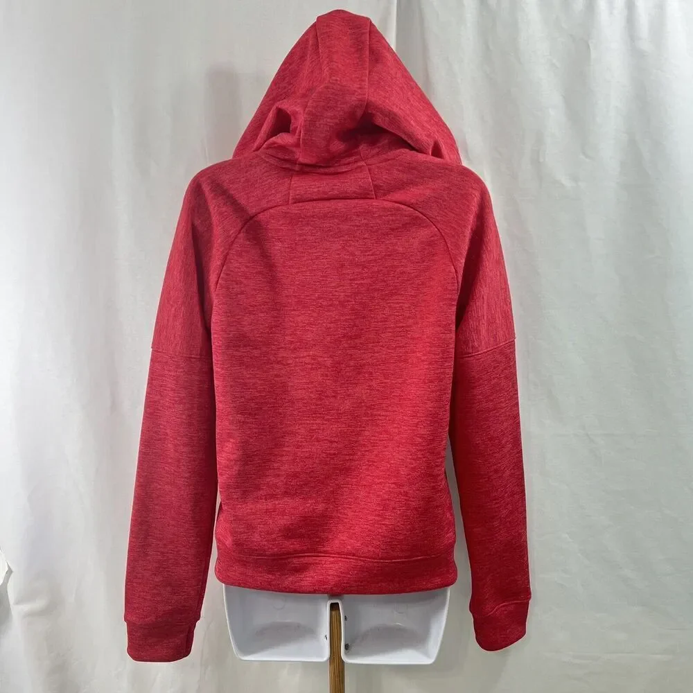 Adidas Climawarm Women's TI Fleece Hoodie Pink SIZE S Sweater Pockets NEW